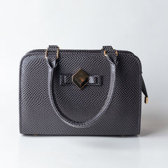 Chic Textured Bag Black