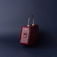 Curved Clutch Deep Red