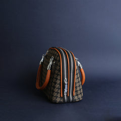 Houndstooth Double Zip Dome Bag